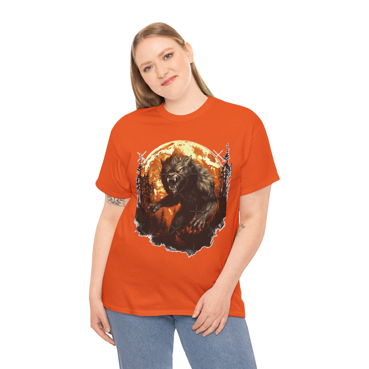 Howling Werewolf T-Shirt | Full Moon Horror Forest Tee