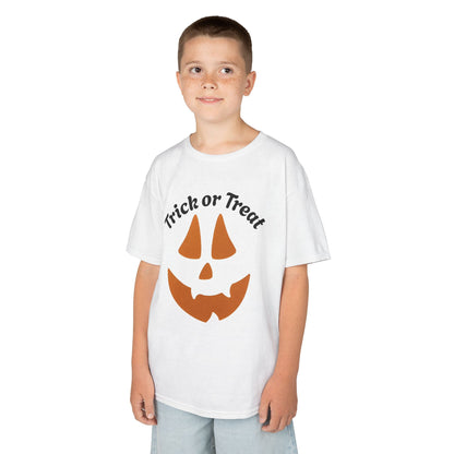 Trick or Treat Jack-o'-Lantern Kids Tee | Halloween Pumpkin Face