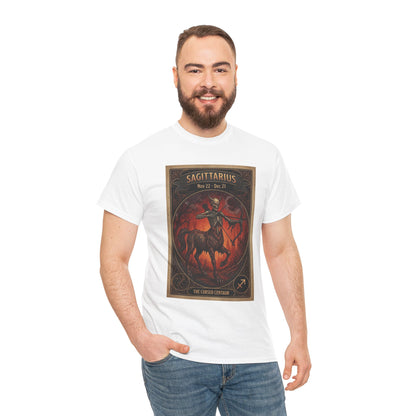 T-shirt illustration Archer du Sagittaire | Chemise horoscope centaure signe du zodiaque Halloween