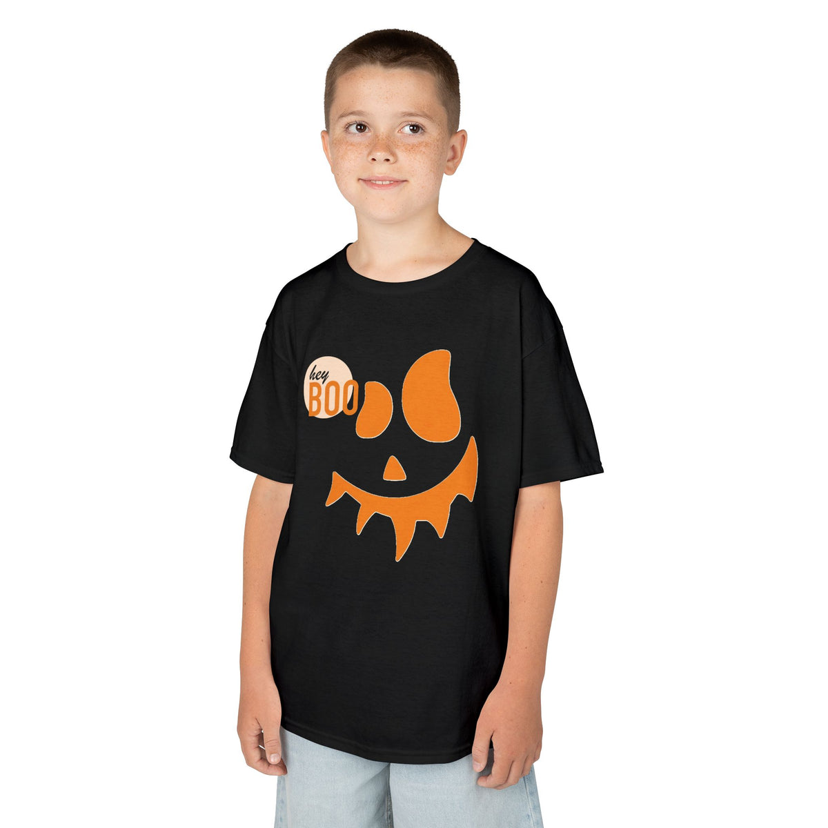 Jack O'Lantern Face Kids Tee | Halloween Boo Pumpkin Shirt