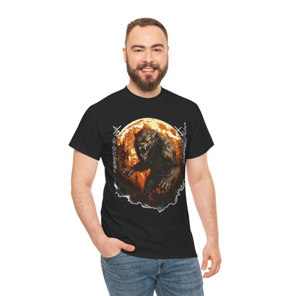 Howling Werewolf T-Shirt | Full Moon Horror Forest Tee