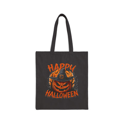 Happy Halloween Trick or Treat Cotton Canvas Tote Bag