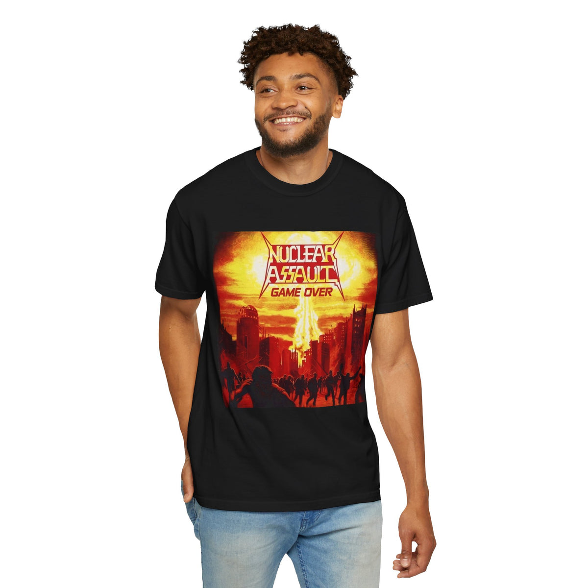Nuclear Assault Game Over Album Art T-shirt | Thrash Metal Band Tee