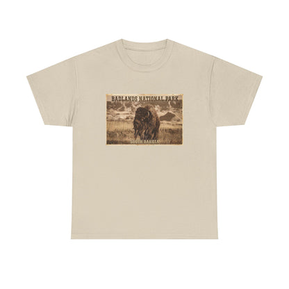 Badlands National Park Bison Tee | South Dakota Vintage Poster Shirt