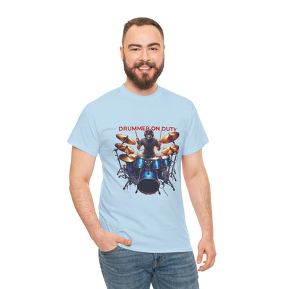 Drummer on Duty Drummer Tee | Drum Set Graphic Tee