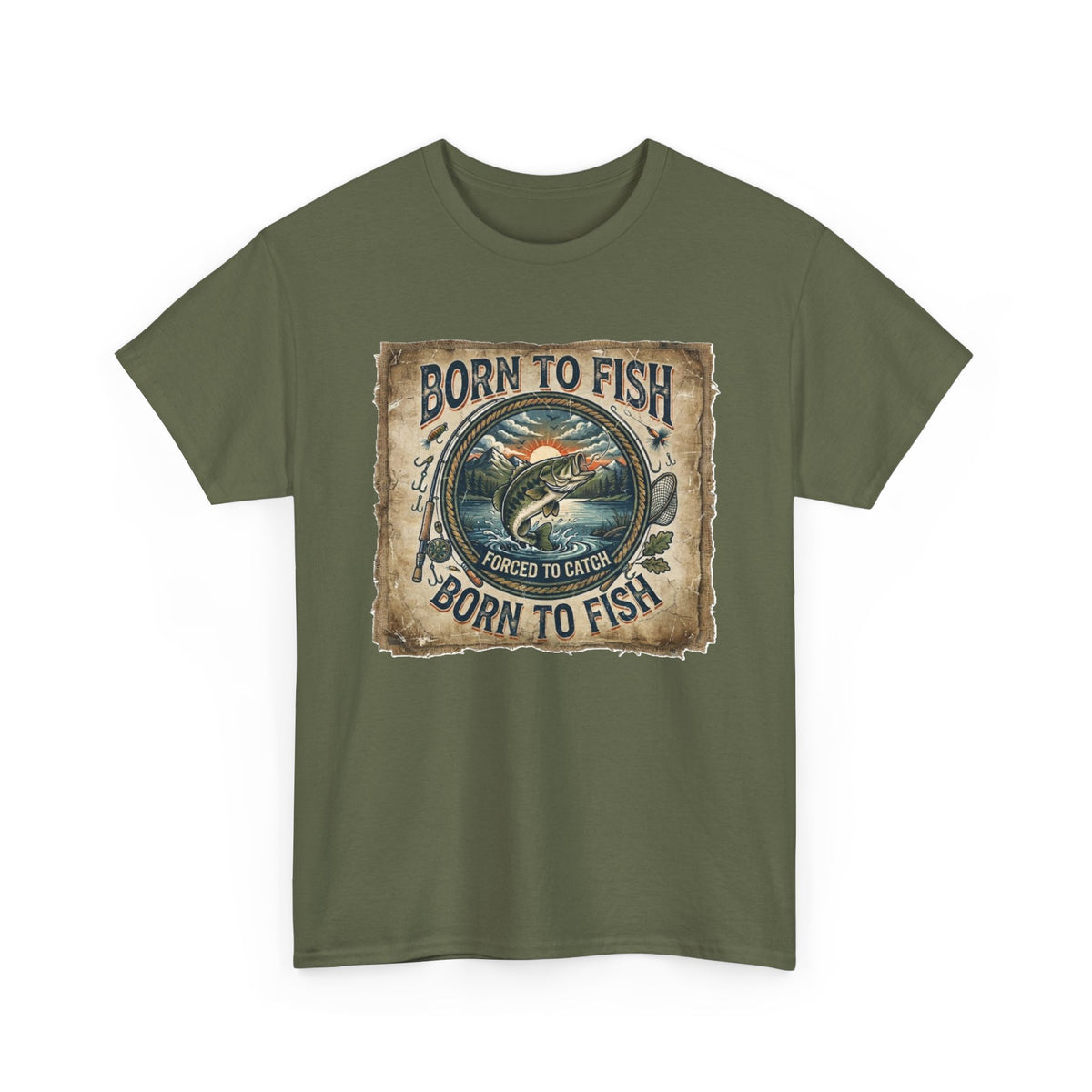 Born to Fish graphic tee | Fishing shirt, vintage fish design