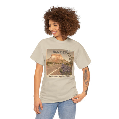 Camiseta vintage con foto de carretera del Parque Nacional Big Bend | Paisaje desértico de Texas