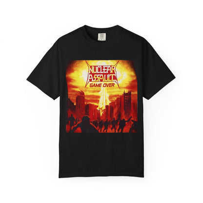 Nuclear Assault Game Over Album Art T-shirt | Thrash Metal Band Tee