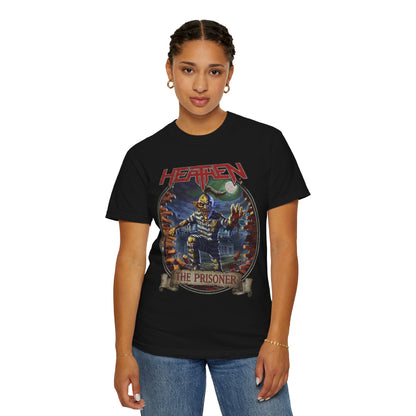 T-shirt avec pochette de l'album The Prisoner de Heathen | T-shirt graphique de groupe de Heavy Metal