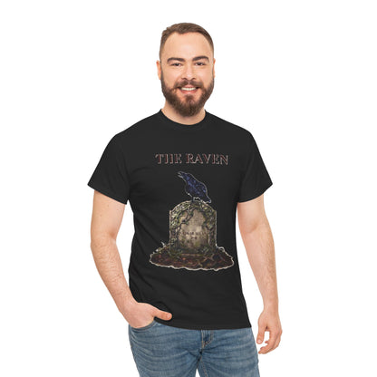 The Raven skull illustration T-Shirt | Edgar Allan Poe literary tee