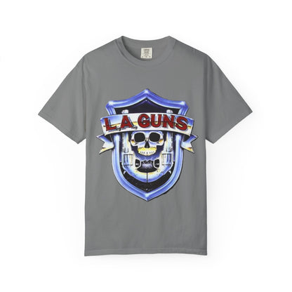 L.A Guns Skull Shield T-shirt | Hard Rock Band Logo Tee