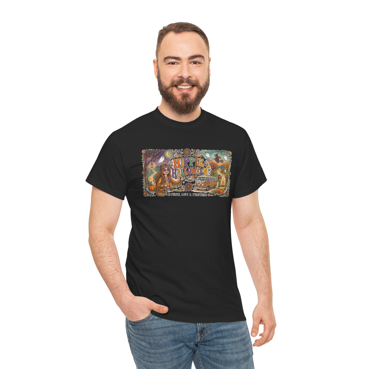 T-shirt graphique psychédélique nature hippie / T-shirt Halloween hippie