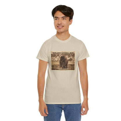 Badlands National Park Bison Tee | South Dakota Vintage Poster Shirt