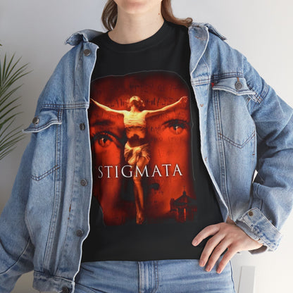 Stigmata Crucifixion Graphic Tee | Religious Horror Movie Poster Shirt