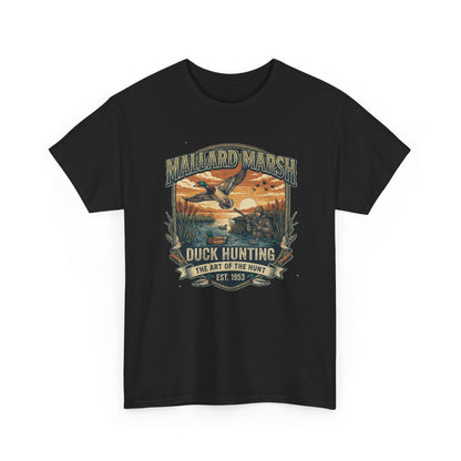 Mallard Marsh Duck Hunting Tee | Vintage Waterfowl Design