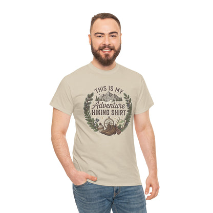 This Is My Adventure Hiking Shirt Tee | Mountain Compass Nature Design
