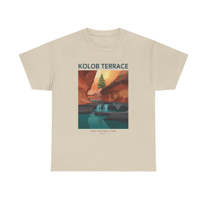 Camiseta de póster del Parque Nacional Kolob Terrace | Camiseta con paisaje del Cañón de Zion