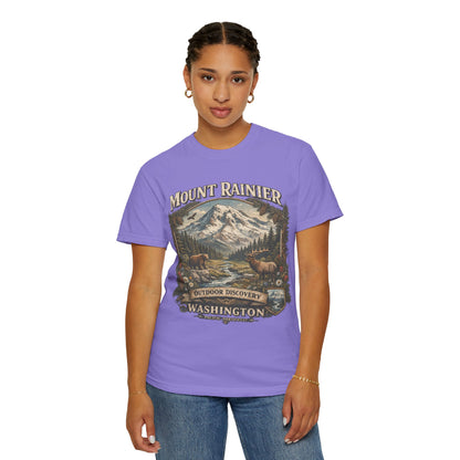 Camiseta del Monte Rainier, playera Comfort Colors de la naturaleza de Washington