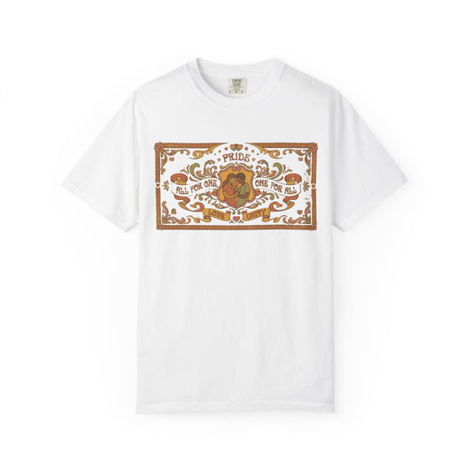 Camiseta con bandera floral Pride Love | Tipografía vintage LGBTQ del amor