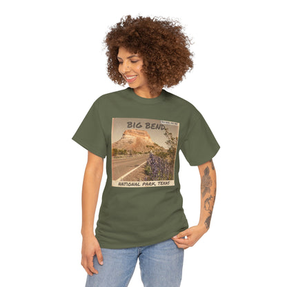 Camiseta vintage con foto de carretera del Parque Nacional Big Bend | Paisaje desértico de Texas