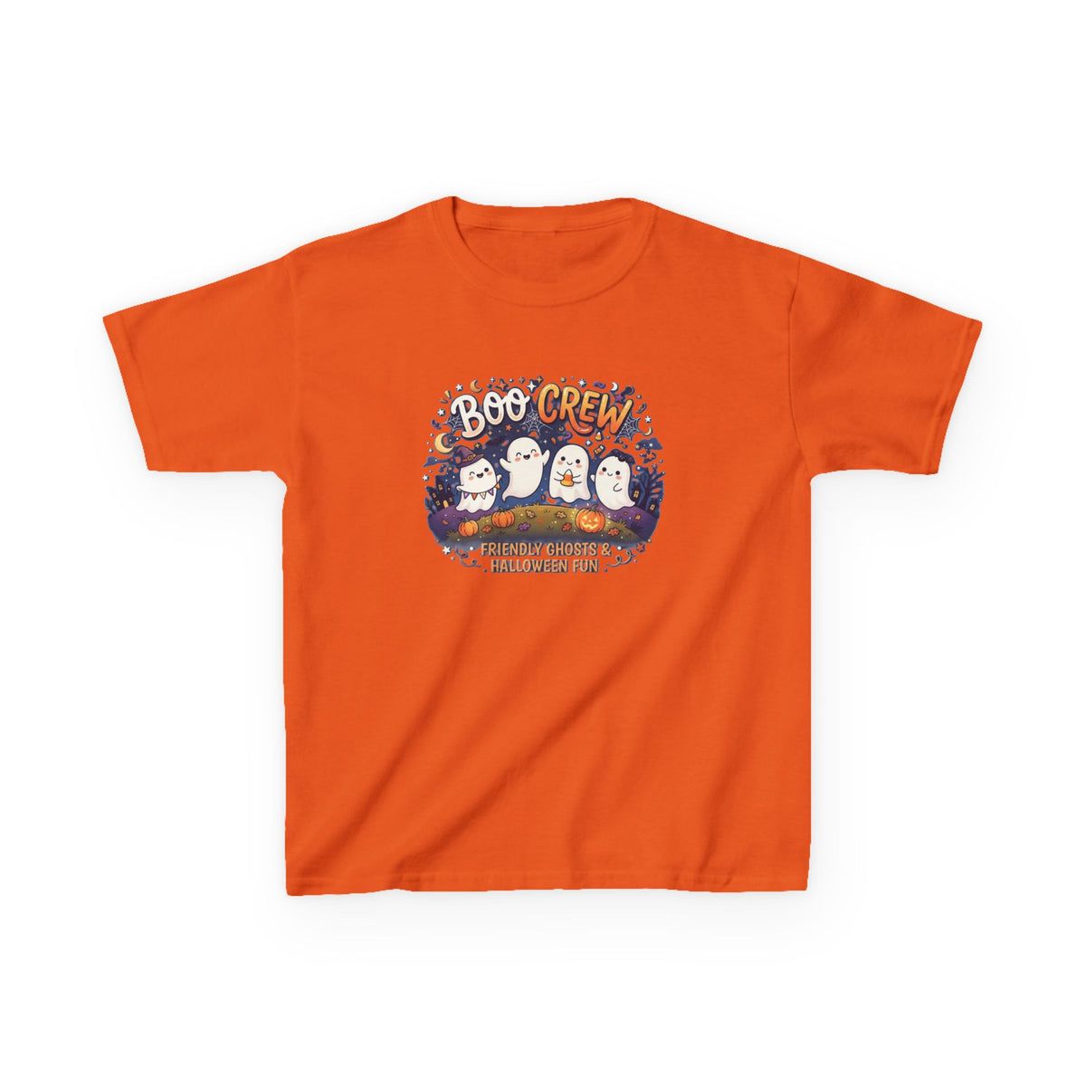 Boo Crew Ghosts Kids Tee | Halloween Pumpkin Patch Illustration