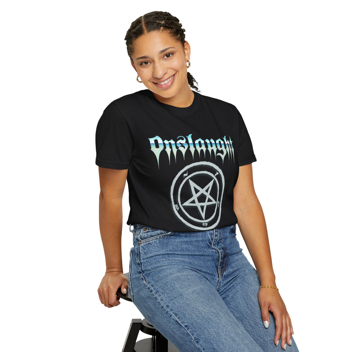 Onslaught The Force Artwork T-shirt | Pentagram Graphic logo band tee