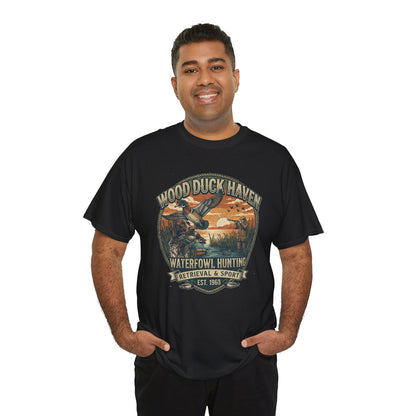 Wood Duck Haven Waterfowl Hunting Tee | Vintage Duck Retriever Design