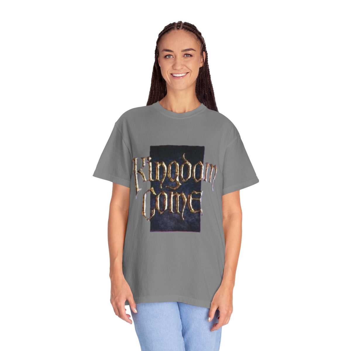 T-shirt logo en calligraphie gothique Kingdom Come | T-shirt de groupe de Hard Rock & Heavy Metal