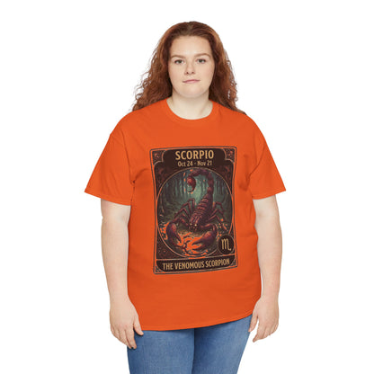 T-shirt Scorpion venimeux | Tee-shirt astrologique du signe du zodiaque pour Halloween