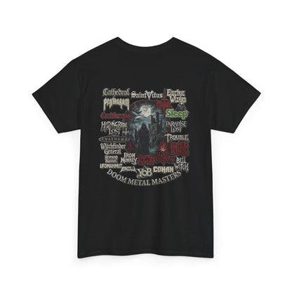 Doom Metal Till The End Double Sided T-Shirt | Doom Metal Band Logos Tee