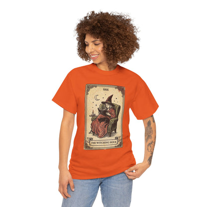The Witching Hour Witch Tarot Illustration T-Shirt | Occult Vintage 666