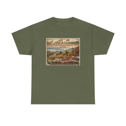 T-shirt vintage à motif paysager du parc national d'Acadia, Maine | T-shirt de parc national