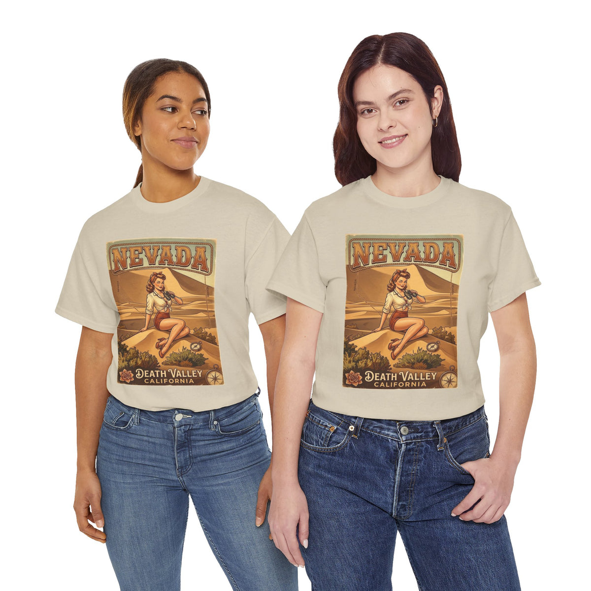 Death Valley California Nevada Pinup Poster Tee | Death Valley California Vintage Travel