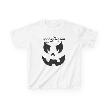 Spooky Season Pumpkin Face Kids Tee | Halloween Jack-o'-Lantern Shirt