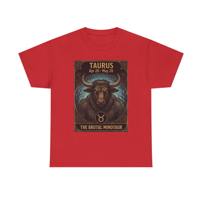 Taurus Minotaur Illustration Tee | Halloween Zodiac Bull Astrology Shirt