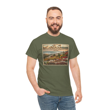 T-shirt vintage à motif paysager du parc national d'Acadia, Maine | T-shirt de parc national