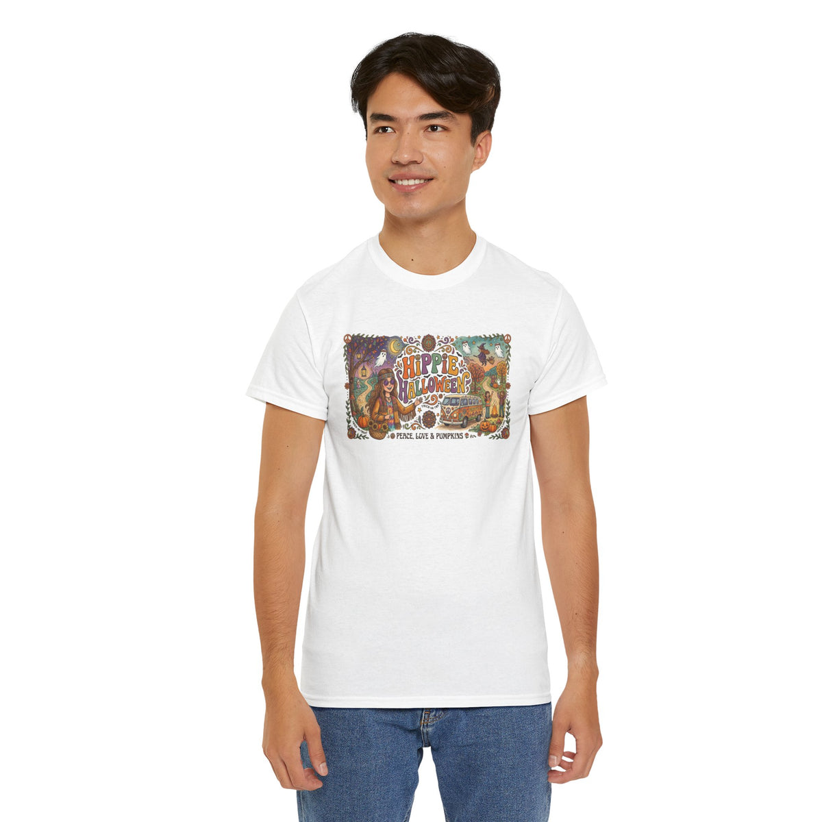 T-shirt graphique psychédélique nature hippie / T-shirt Halloween hippie