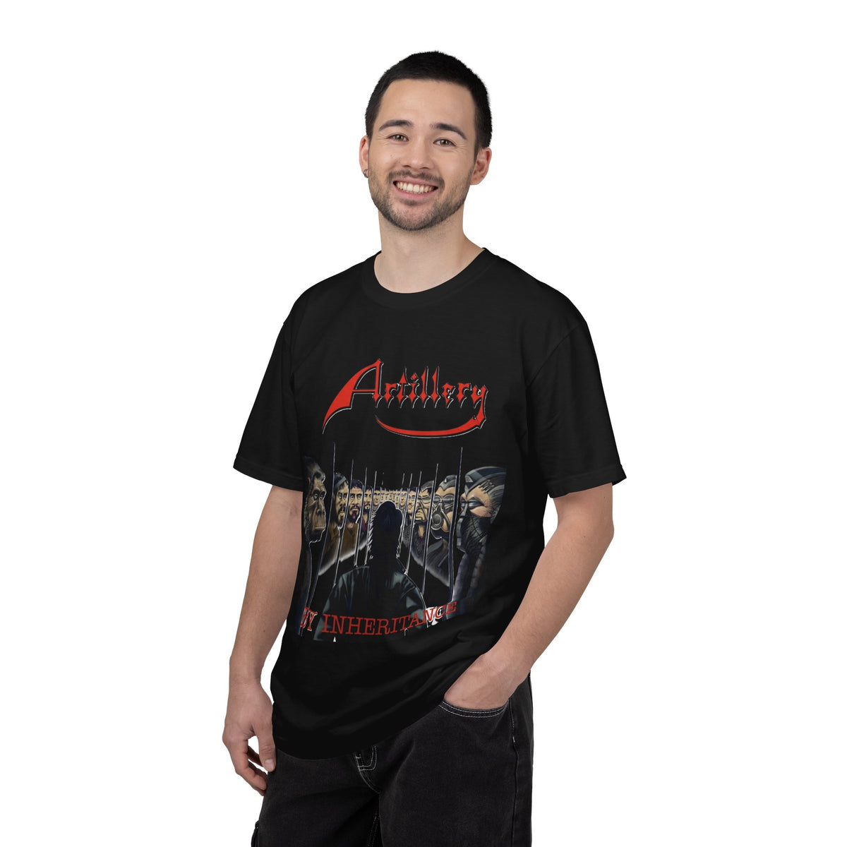 T-shirt avec la pochette de l'album By Inheritance d'Artillery | t-shirt vintage de groupe de thrash metal old school