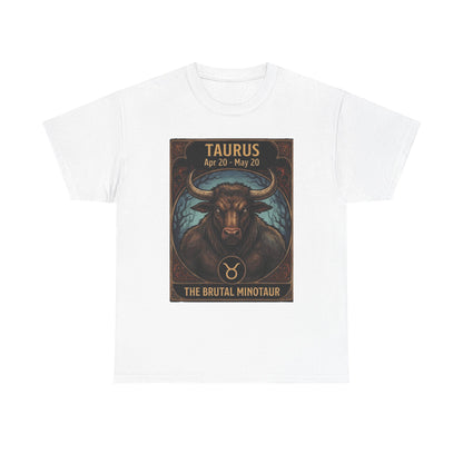 Taurus Minotaur Illustration Tee | Halloween Zodiac Bull Astrology Shirt