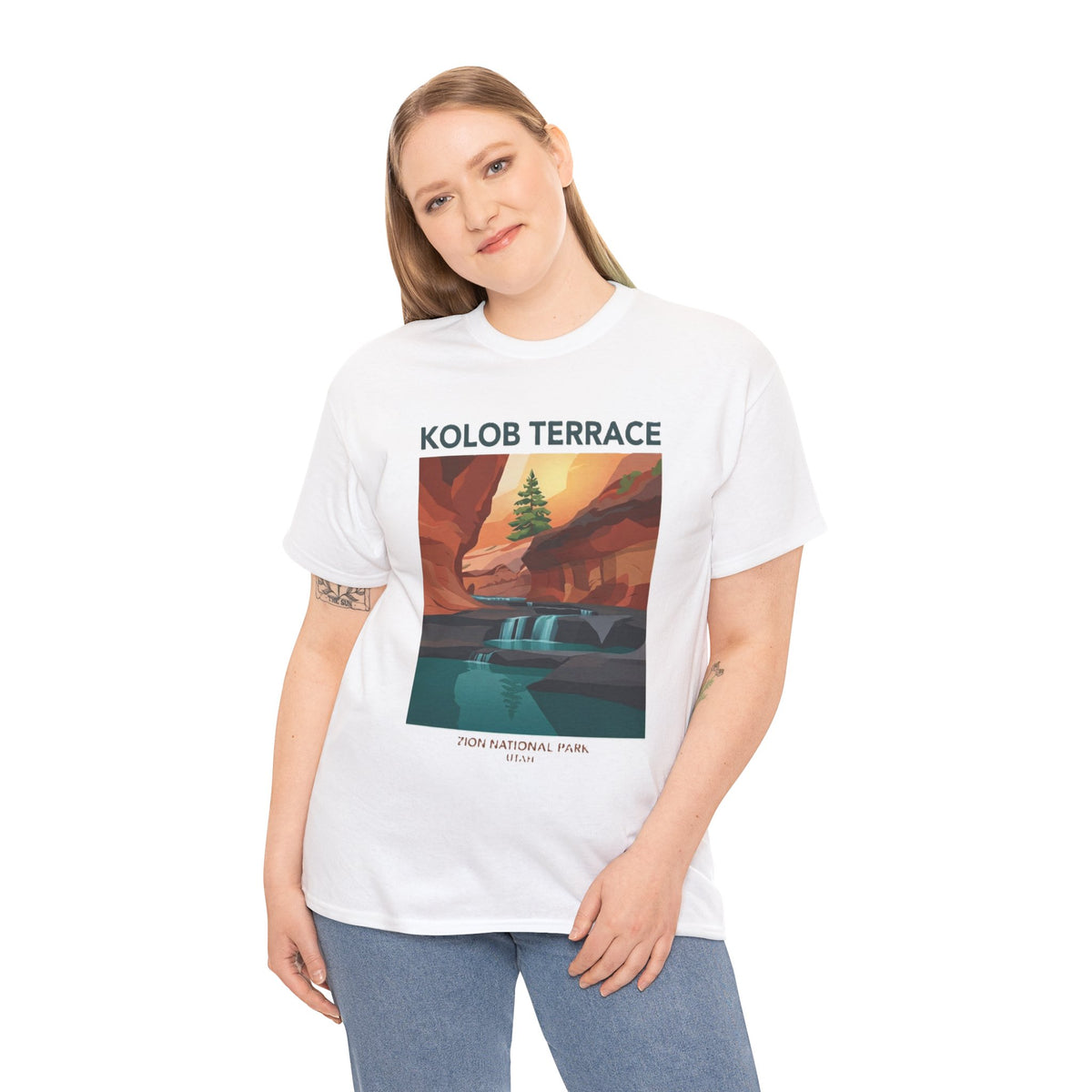 Camiseta de póster del Parque Nacional Kolob Terrace | Camiseta con paisaje del Cañón de Zion