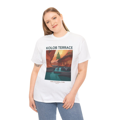 Camiseta de póster del Parque Nacional Kolob Terrace | Camiseta con paisaje del Cañón de Zion