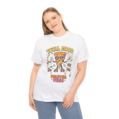 Total Mood Pizza Slice Tee | Forever Vibes retro skateboard graphics