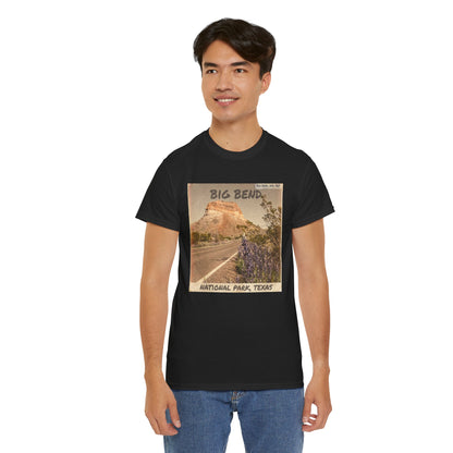 Camiseta vintage con foto de carretera del Parque Nacional Big Bend | Paisaje desértico de Texas