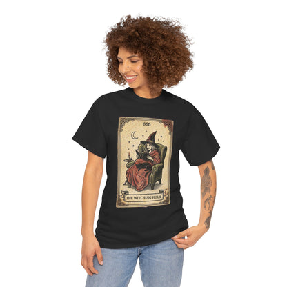 The Witching Hour Witch Tarot Illustration T-Shirt | Occult Vintage 666