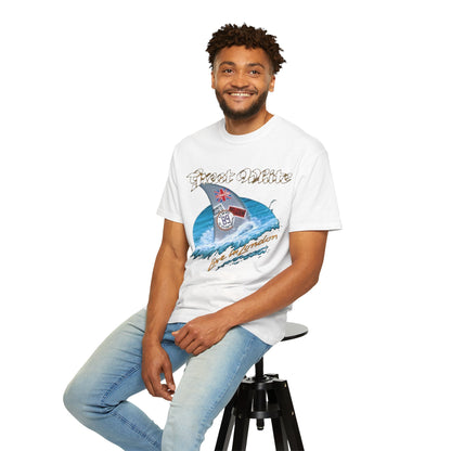 Great White Live in London Shark Surf Wave T-shirt | Live in London 1989 Vintage Tour Tee