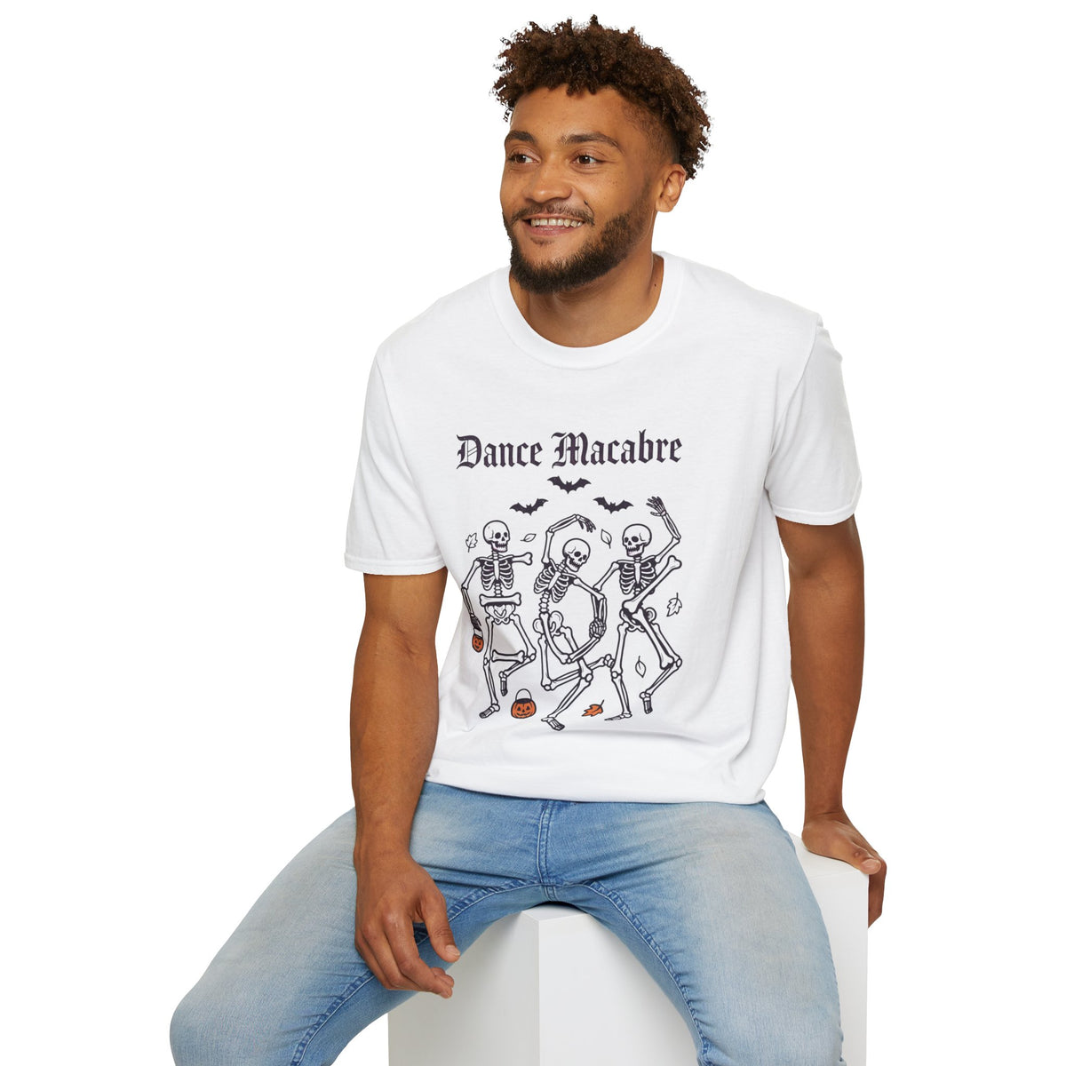 Dance Macabre skeletons T-Shirt | Halloween death dance skulls tee