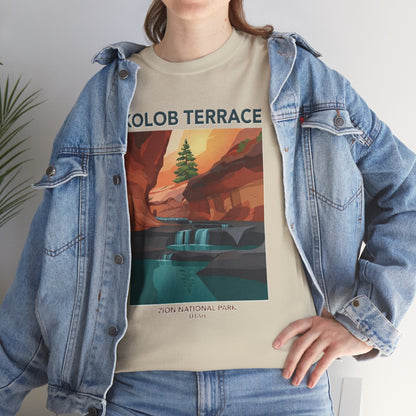 Camiseta de póster del Parque Nacional Kolob Terrace | Camiseta con paisaje del Cañón de Zion