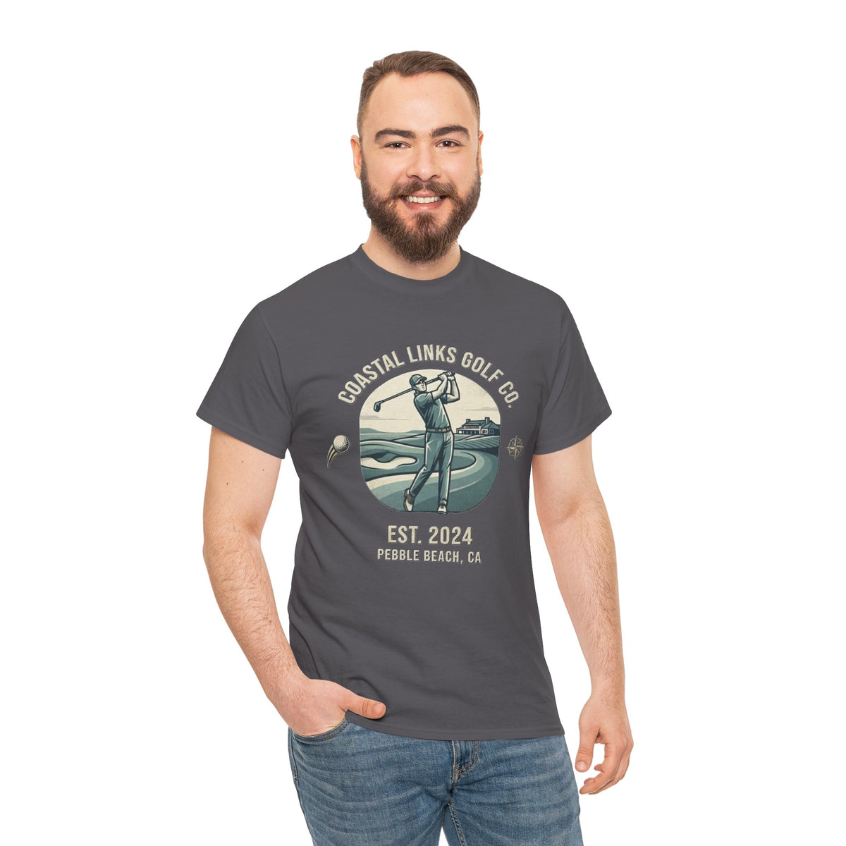 Coastal Links Golf Co logo T-Shirt | Pebble Beach est. 2024