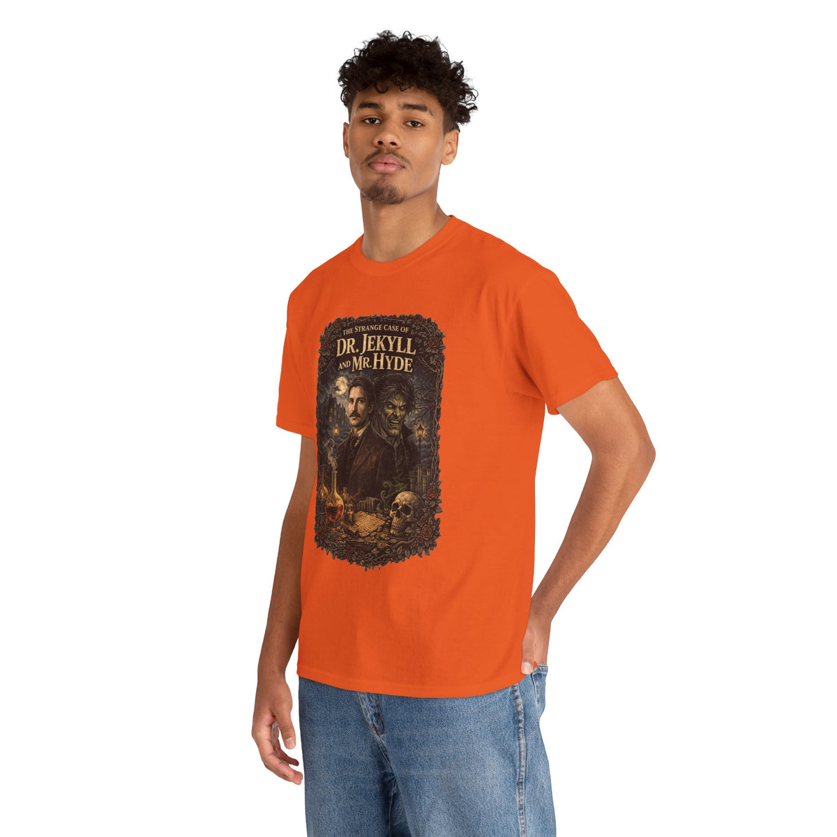 Dr. Jekyll and Mr. Hyde Gothic Portrait Tee | Classic Horror Novel Artwork