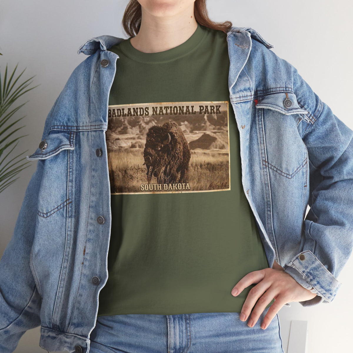 Badlands National Park Bison Tee | South Dakota Vintage Poster Shirt